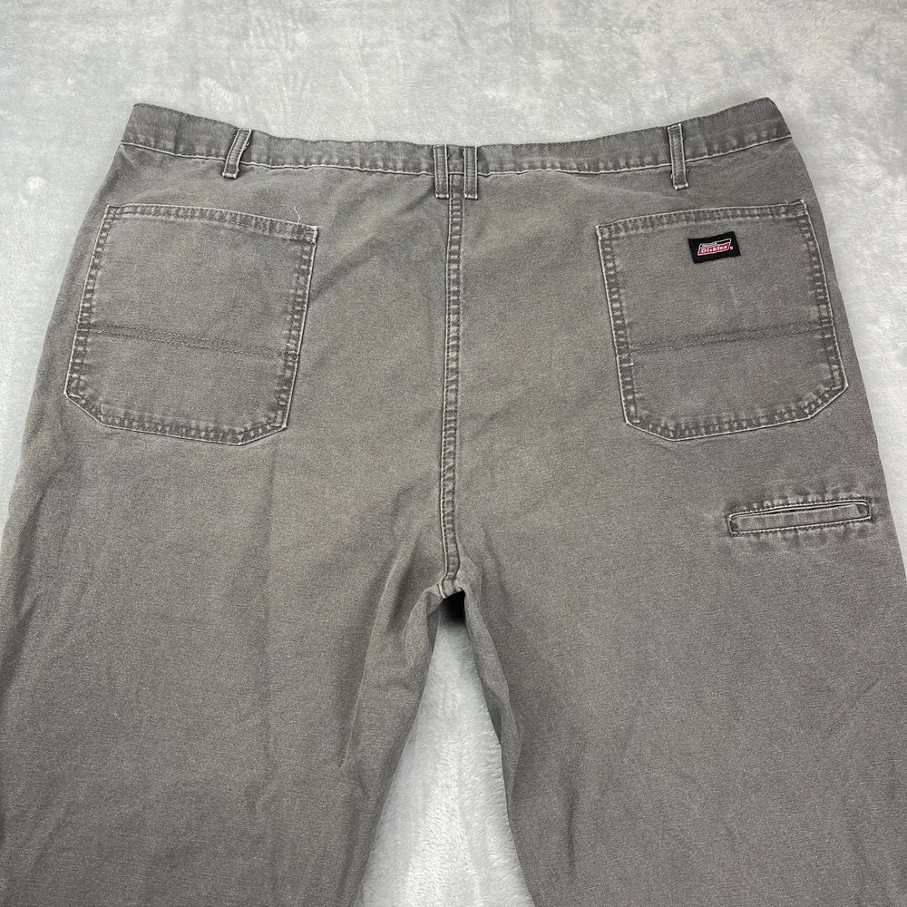 Dickies Carpenter‎ Pants Mens 44x30 Gray Canvas Work Outdoor Loose Fit Wide Leg